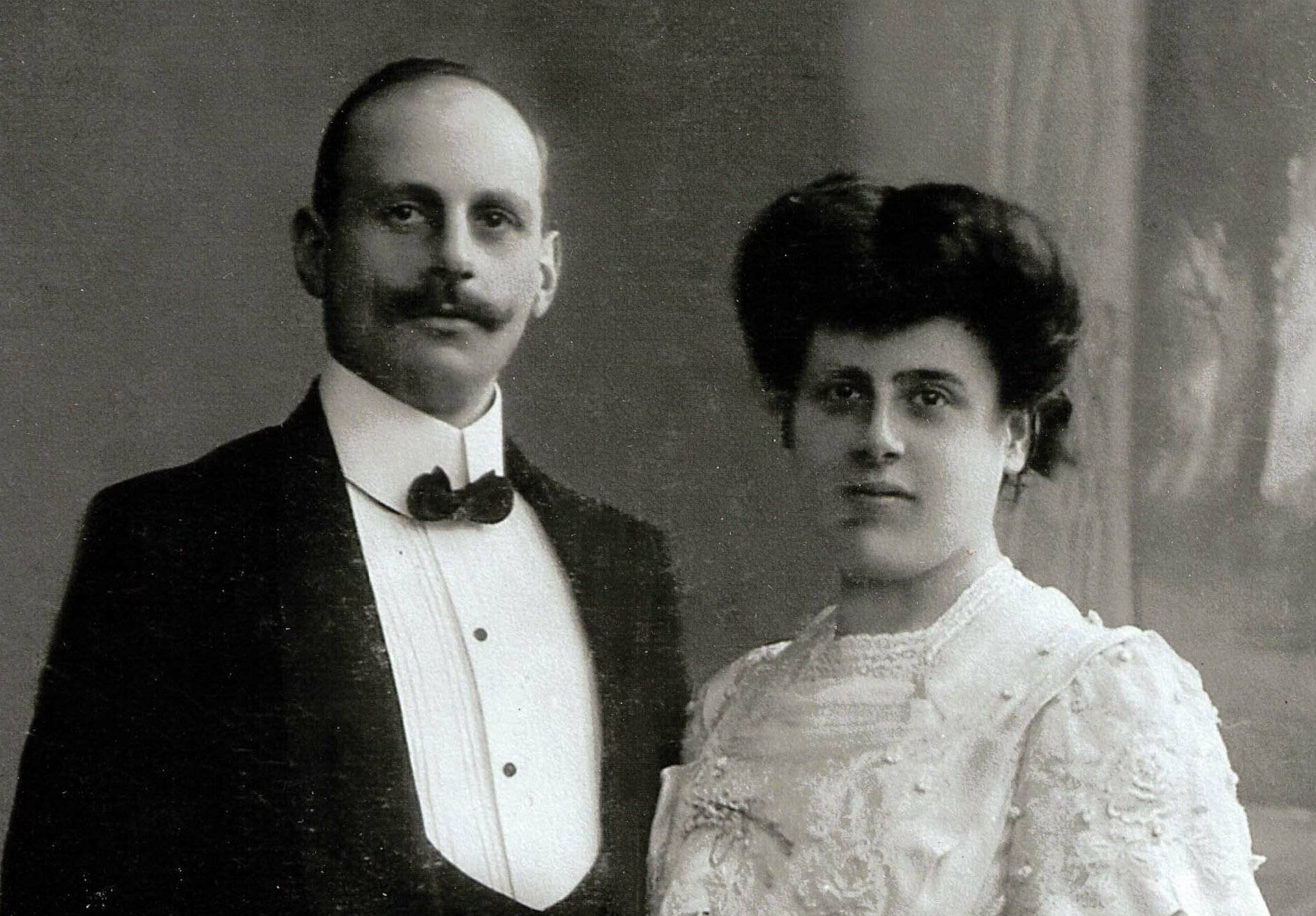  Das Ehepaar Berta und Max Back, 23. Juni 1907.   