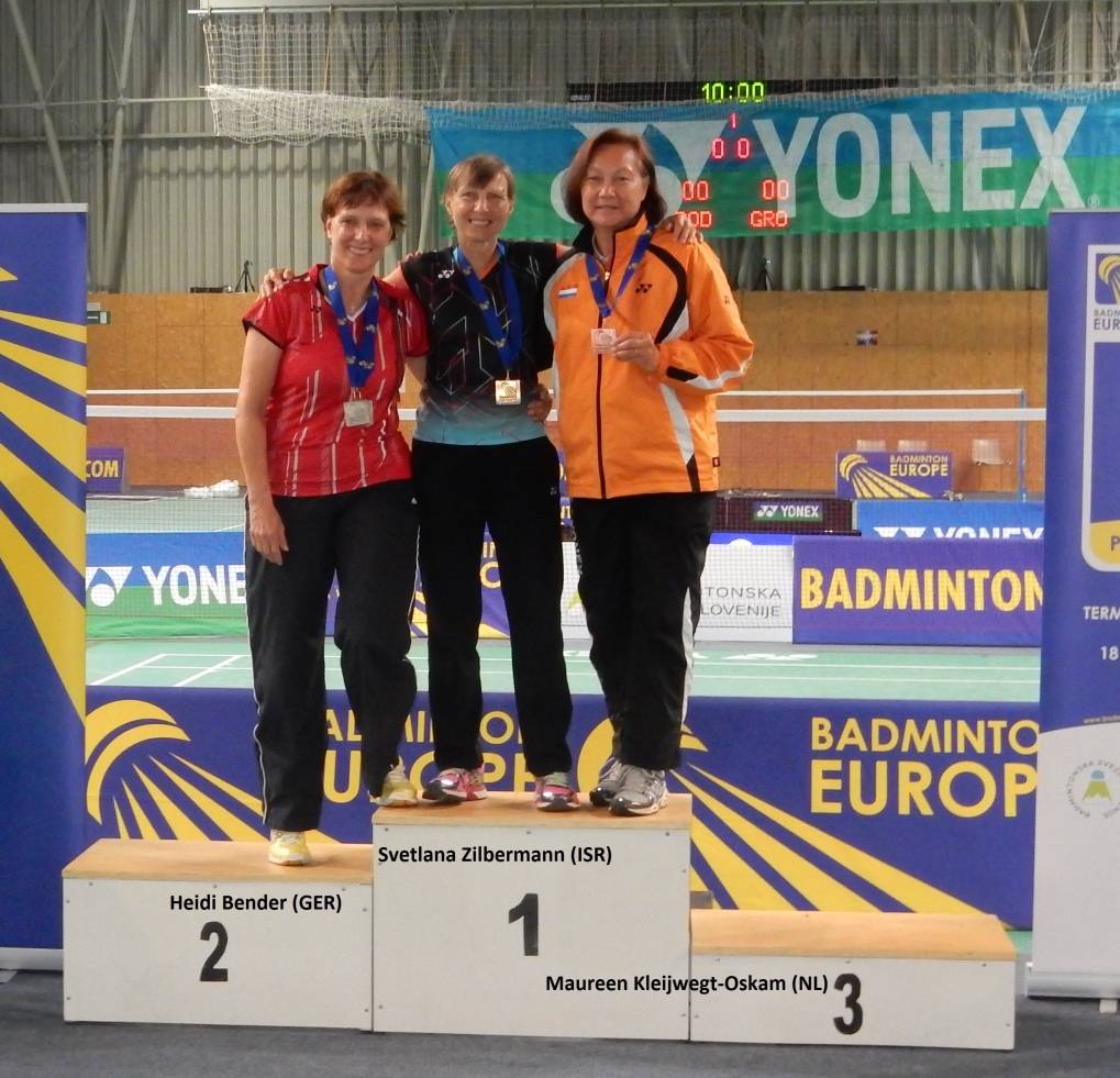 Heidi Bender holt bei der BadmintonEM Slowenien Gold und Silber