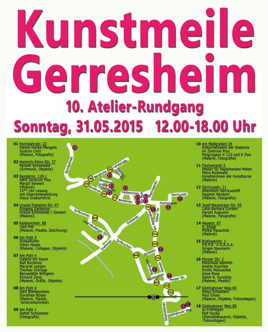 Gerresheimer Kunstmeile öffnet am 31. Mai