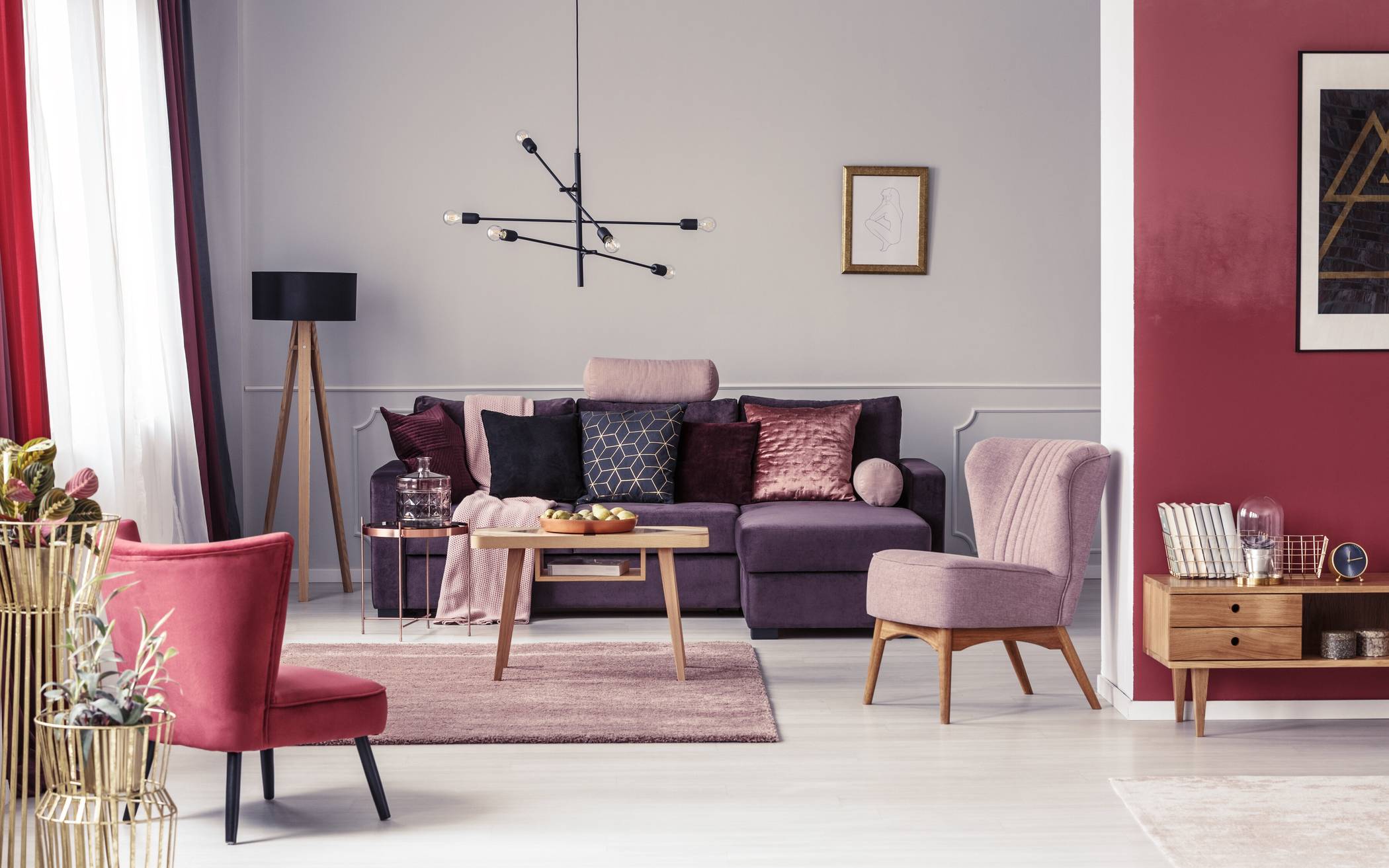 Bordeauxtöne verleihen Ihren Räumen eine aufregende