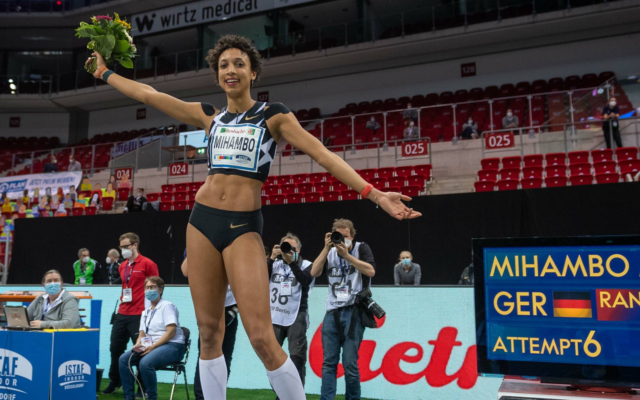  Weitsprung-Goldmedaillengewinnerin von Tokio - Malaika Mihambo. 