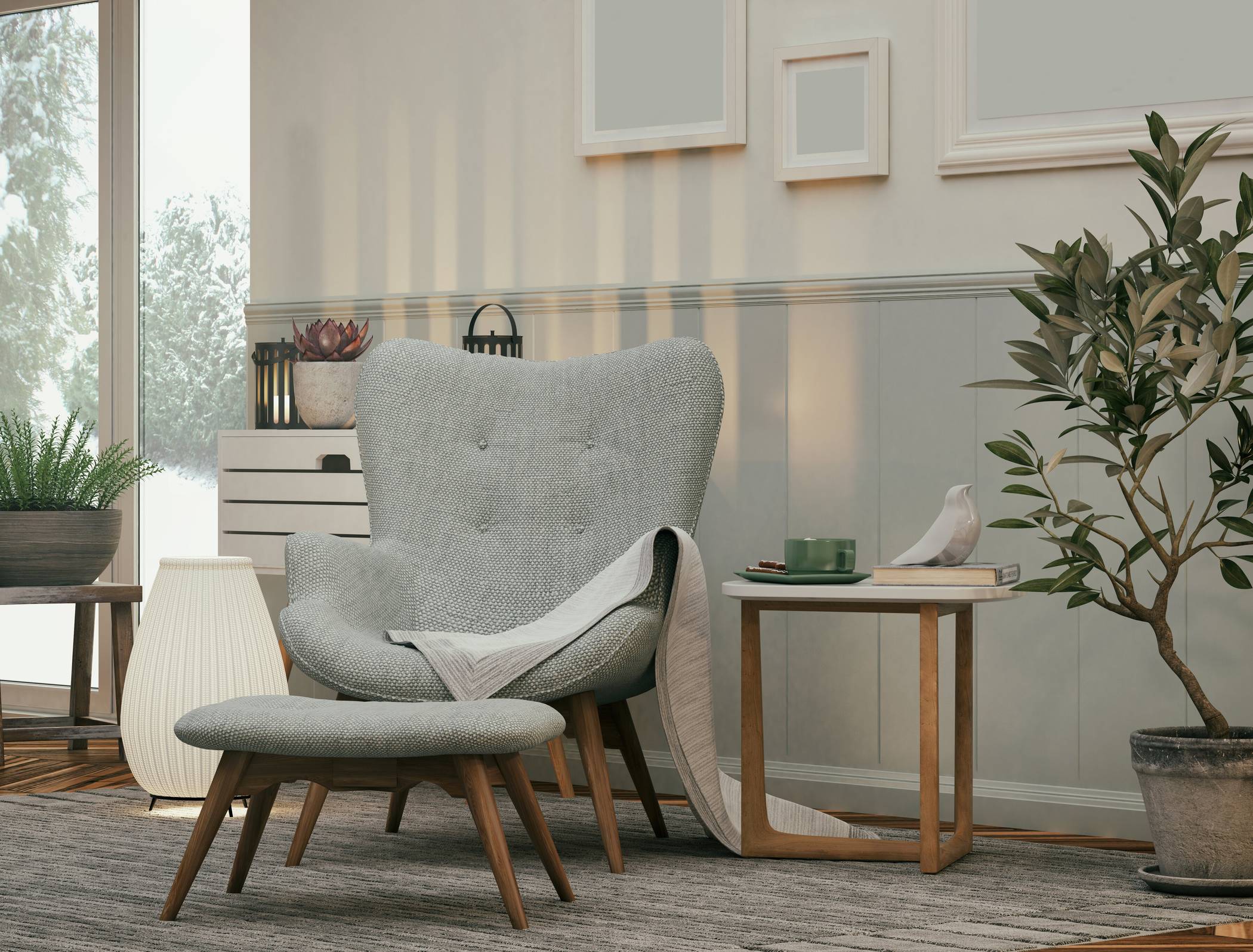  Einladung zum Entspannen:Bequeme Sessel machen Wohnzimmer gemütlich. 