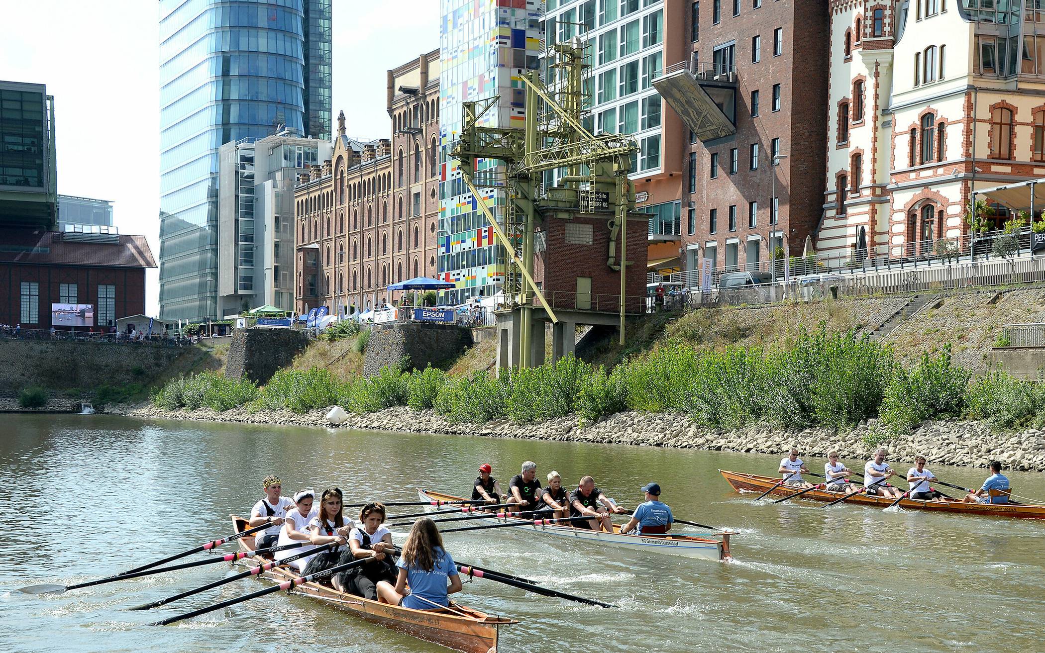 Rudern Regatta Menschen mit Krebs Düsseldorf am Ruder Verein Germania