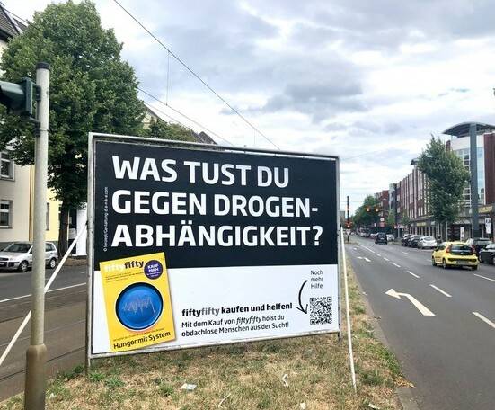 Plakate zur Rettung von fiftyfifty