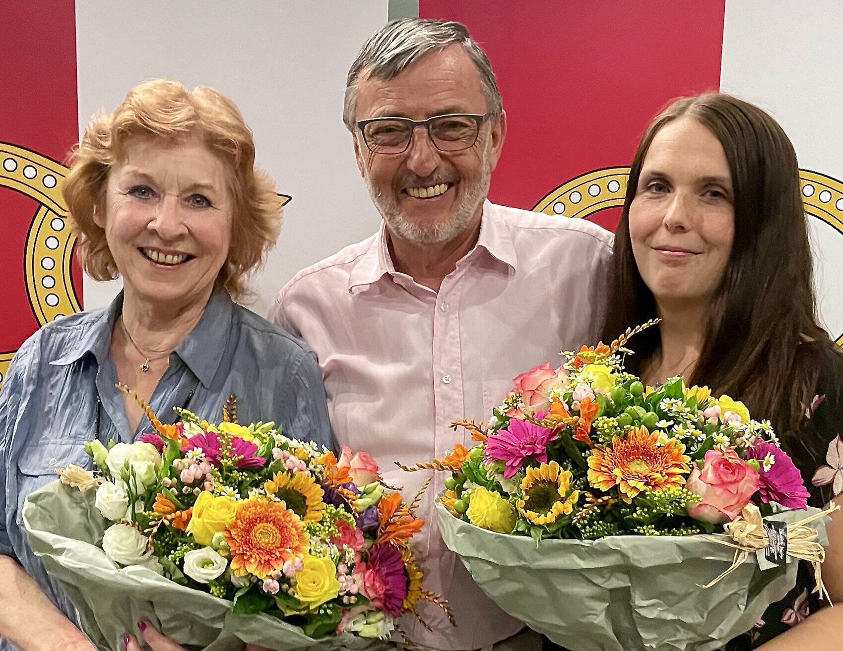 CC-Präsident Michael Laumen mit hier mit Ellen Schlepphorst (l.) und Nicole  Nothen.