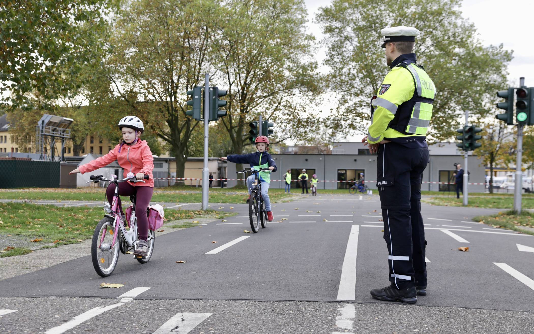  Fahrradtraining für Schüler - hier der St. Franziskus-Schule - gehört zu den Angeboten an der neuen Jugendverkehrsschule. 