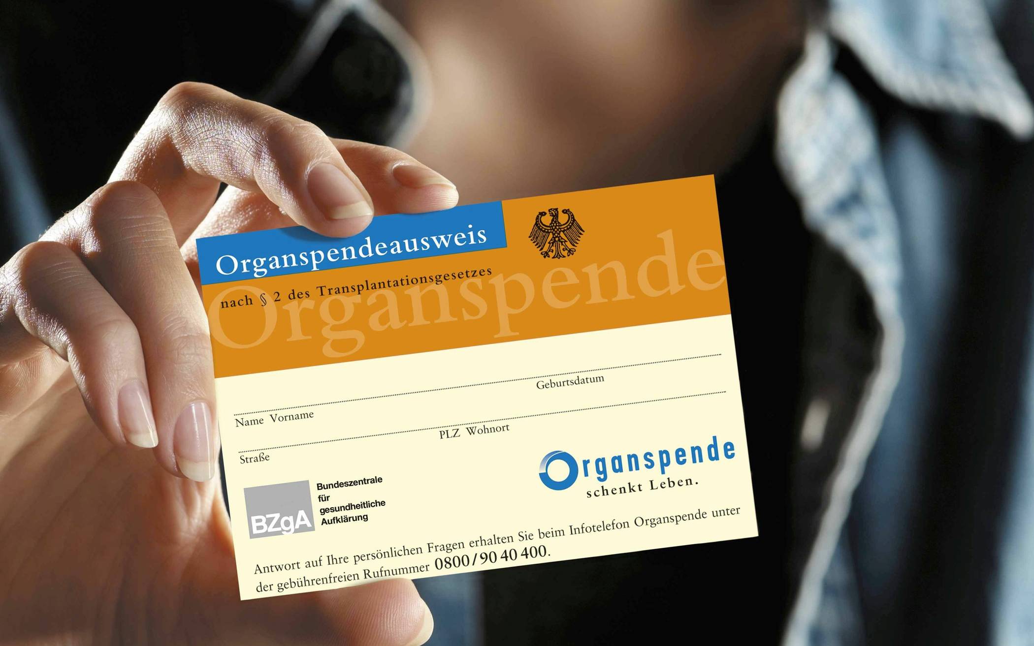 Organspendeausweis - „Die einzige Möglichkeit, weiterzuleben.“