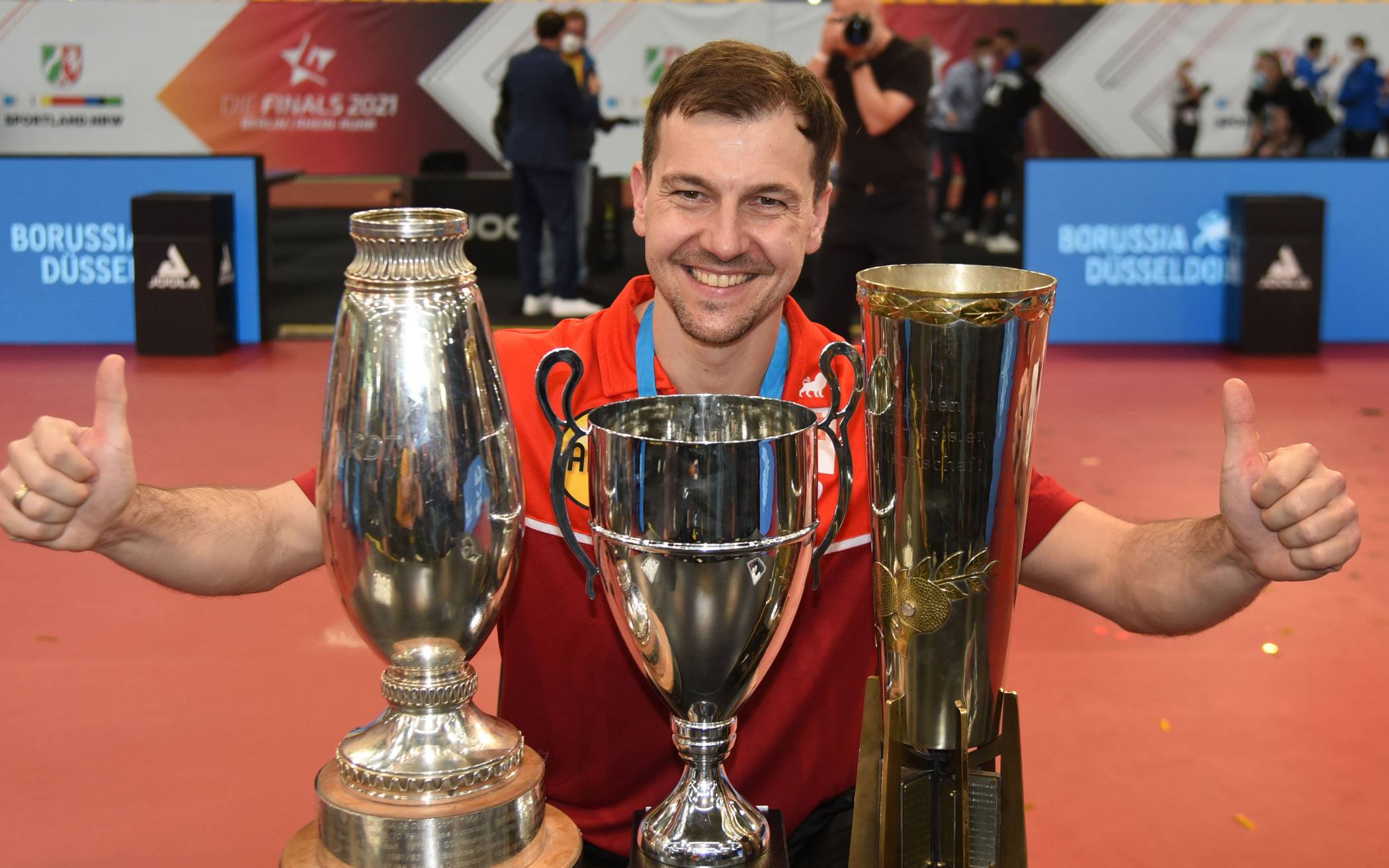 Deutschlands Tischtennis-Star Timo Boll (hier nach