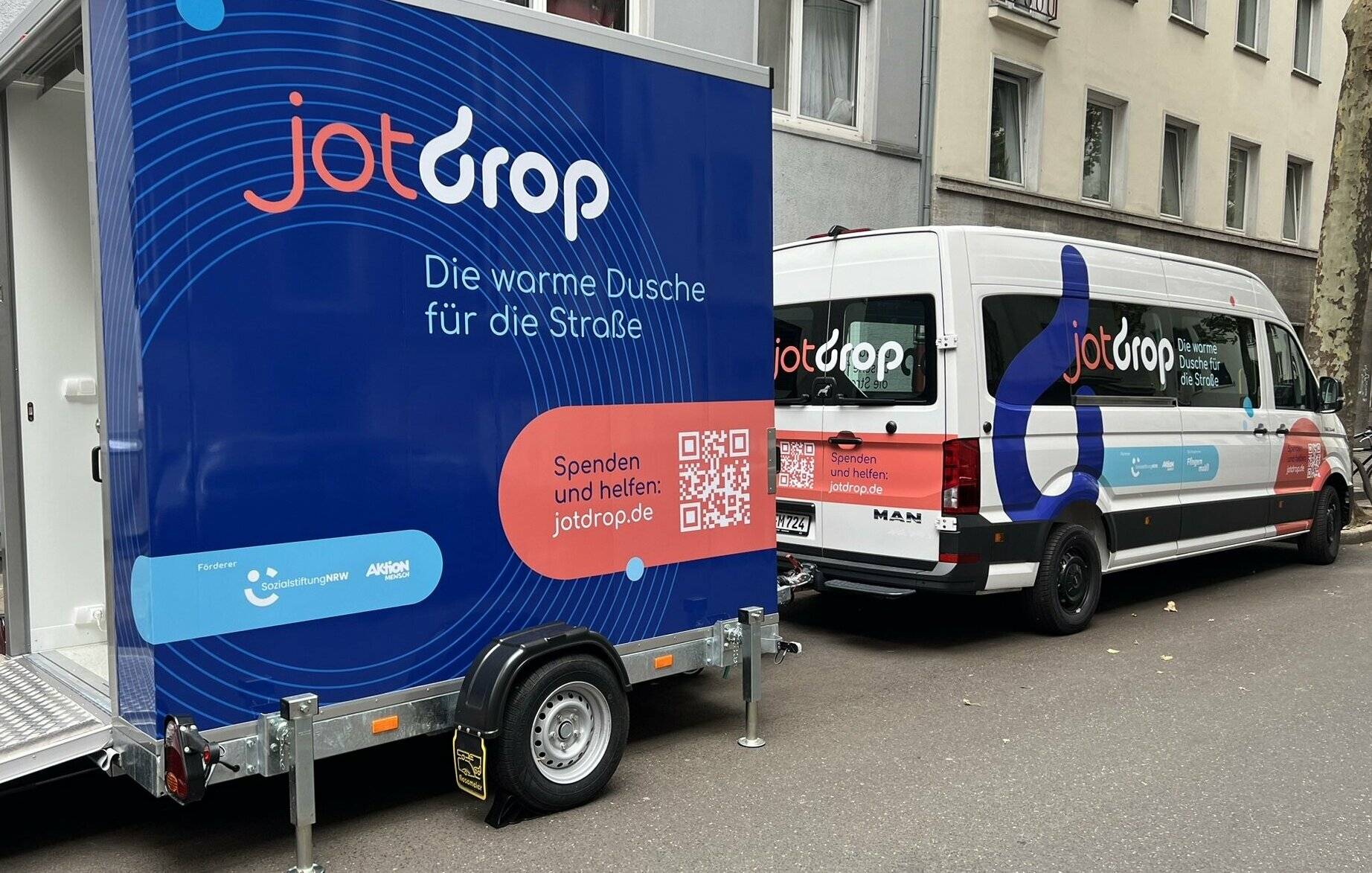 Die mobile Dusche für Wohnungslose ist jetzt für zunächst drei Jahre durchfinanziert.