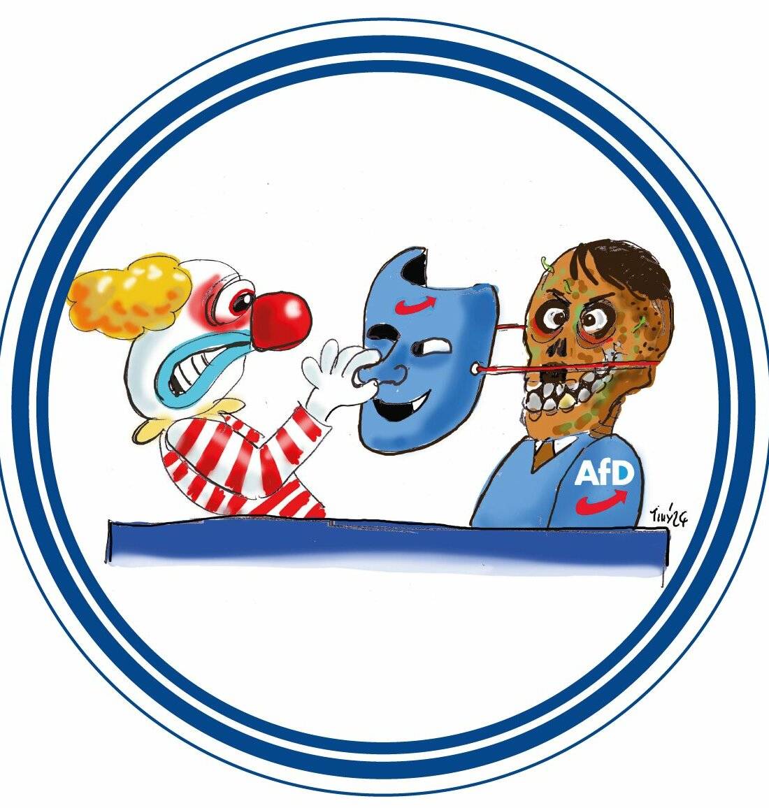  Bierdeckel-Motiv der Kampagne „Kein Alt für Nazis“ - die Aktion wird jetzt fortgesetzt. 