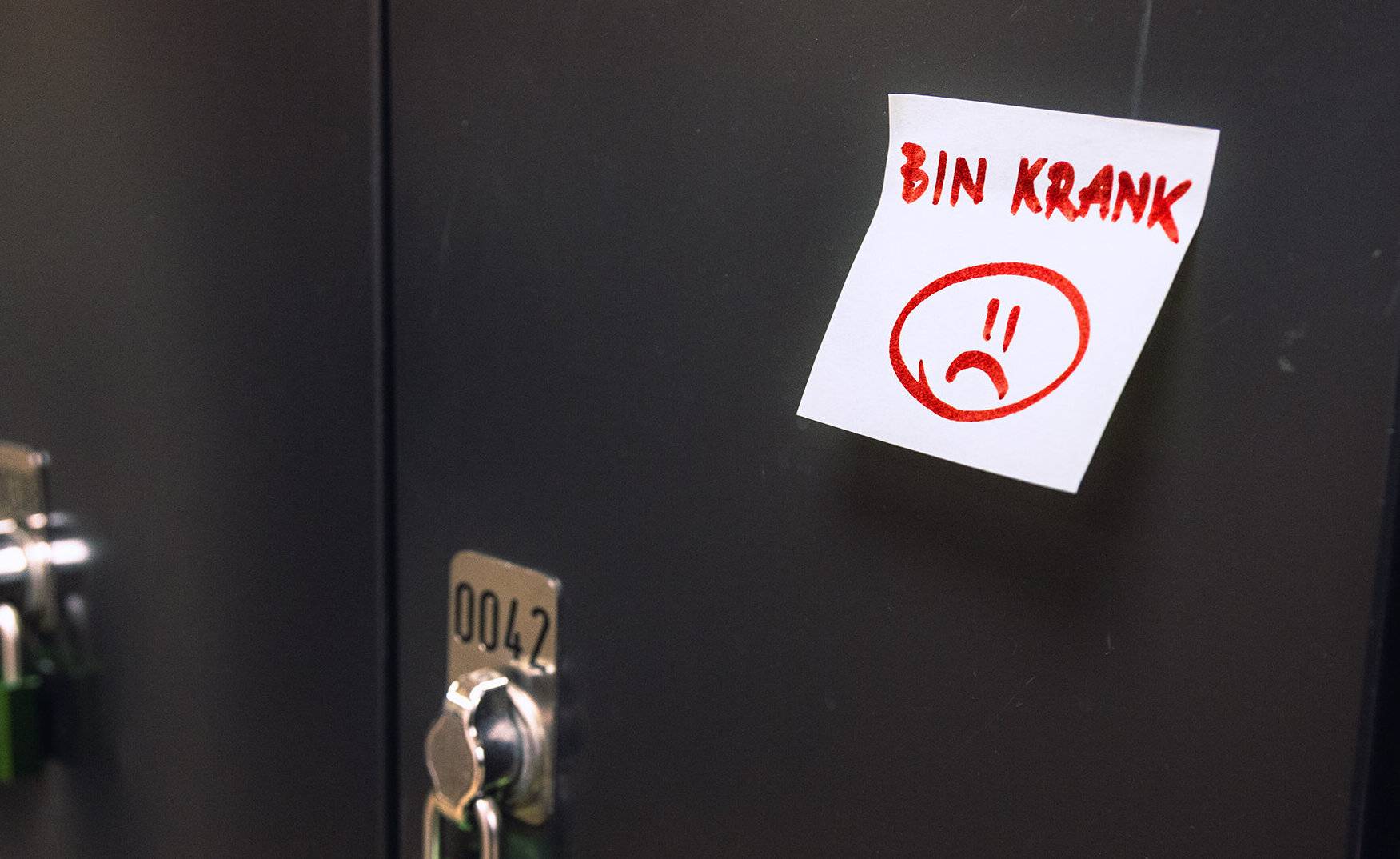 Wer krank ist, soll sich nicht