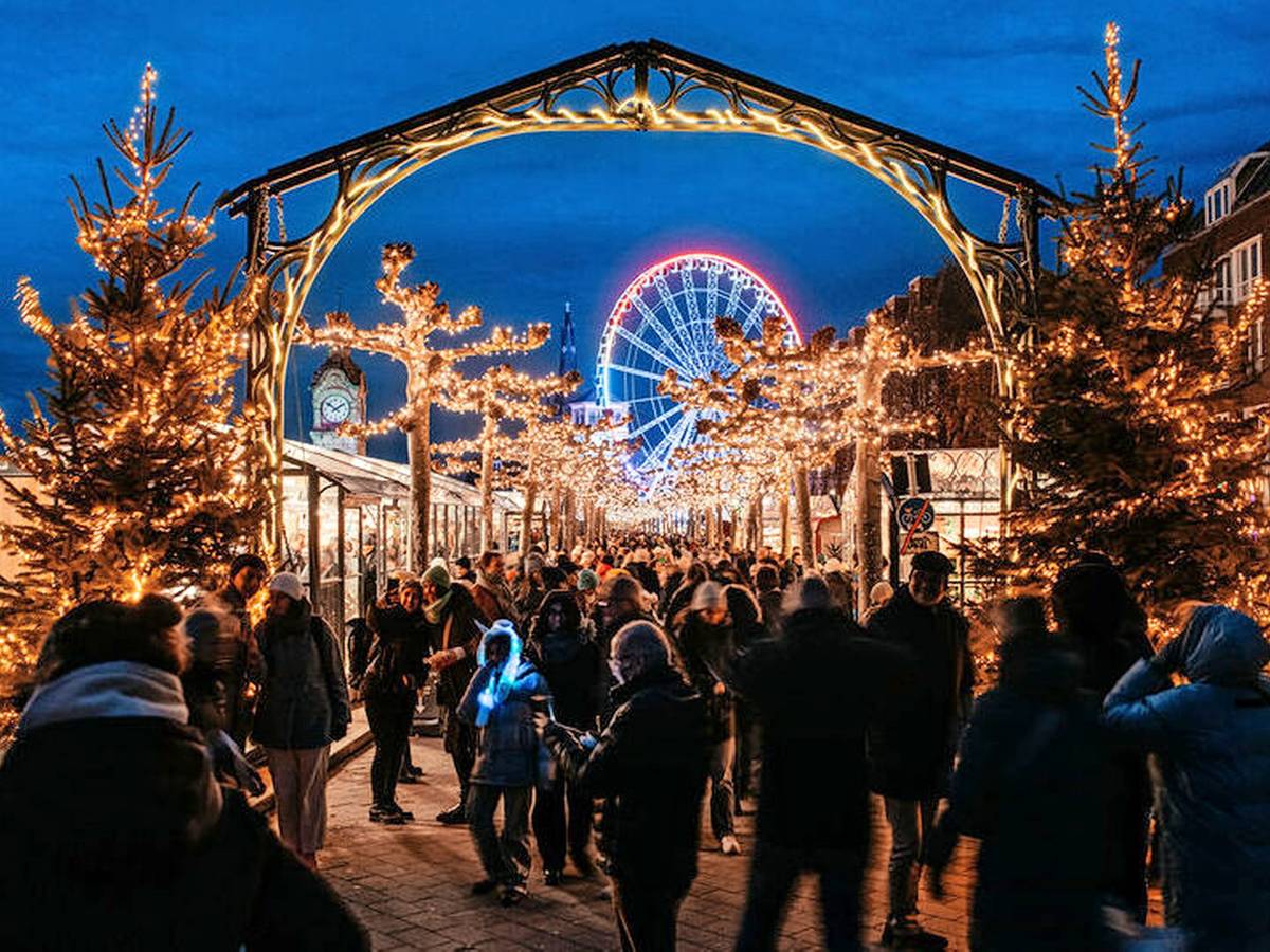 Die Kö in schneeweiß