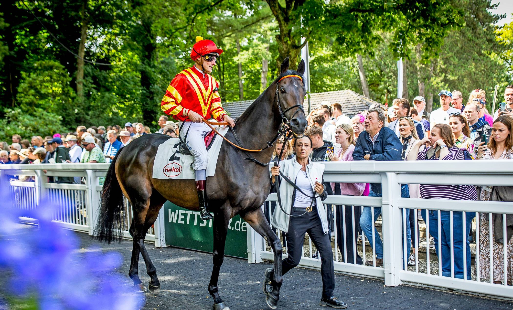 Fortuna-Renntag-Sieger „Best Lightning“ vor dem Lauf