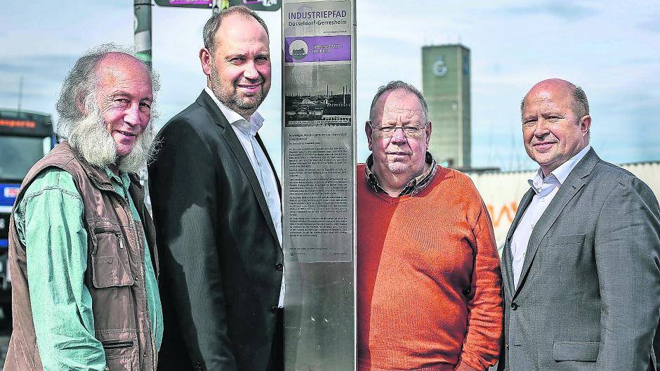  Peter Schulenberg, Dr. Peter Henkel, Hanno Parmentier und Franz Nawrath (v. li.) befassen sich mit Düsseldorfer Industriekultur - auch über die Stadt- und Stadtteilgrenzen hinaus. 