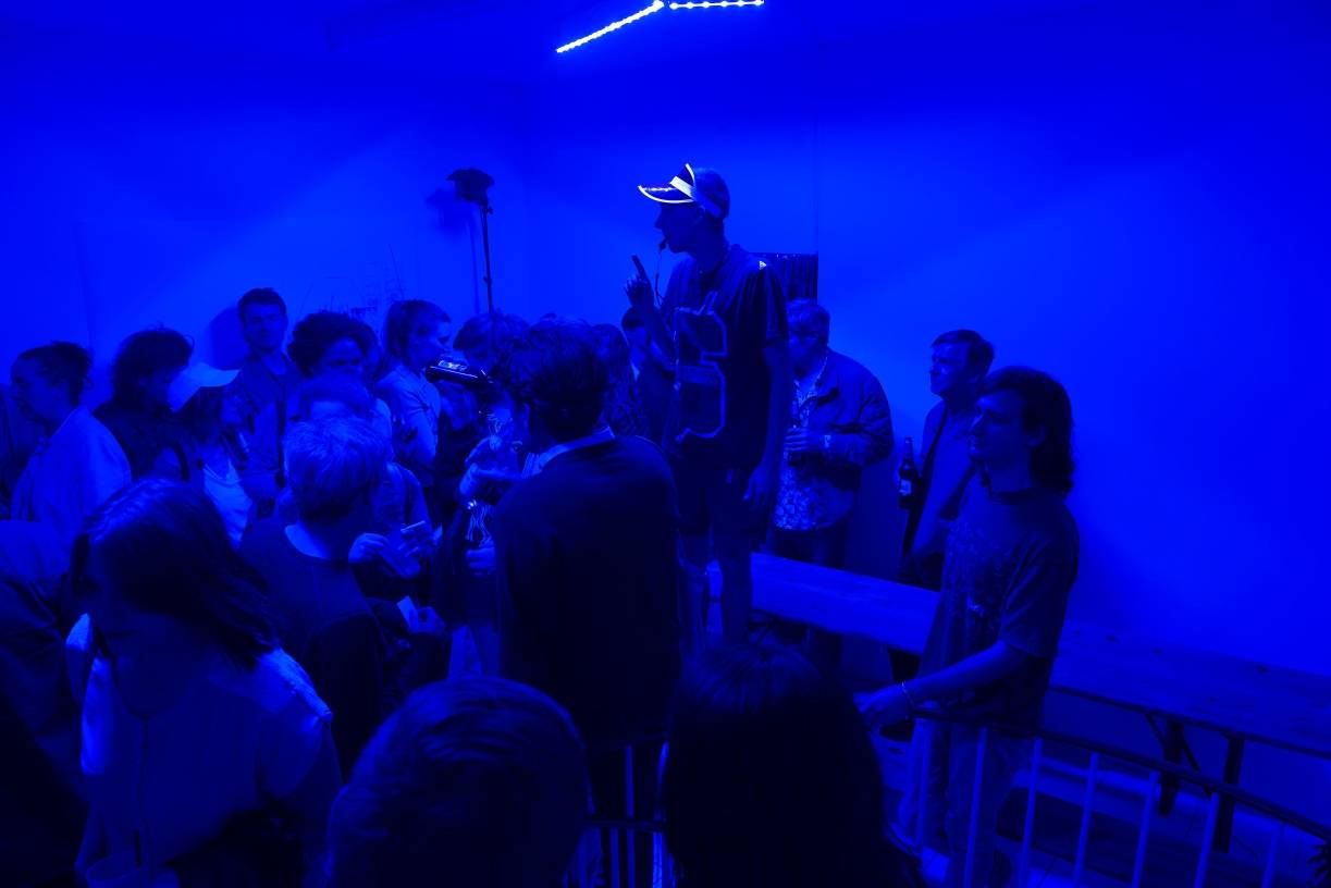  „Akademie“-Ausstellung im KIT, Performance-Abend „Makes Your Soul Good Feel Forever #03“ 13.5.16, Lichtgestaltung: Alexander Bornschein. 