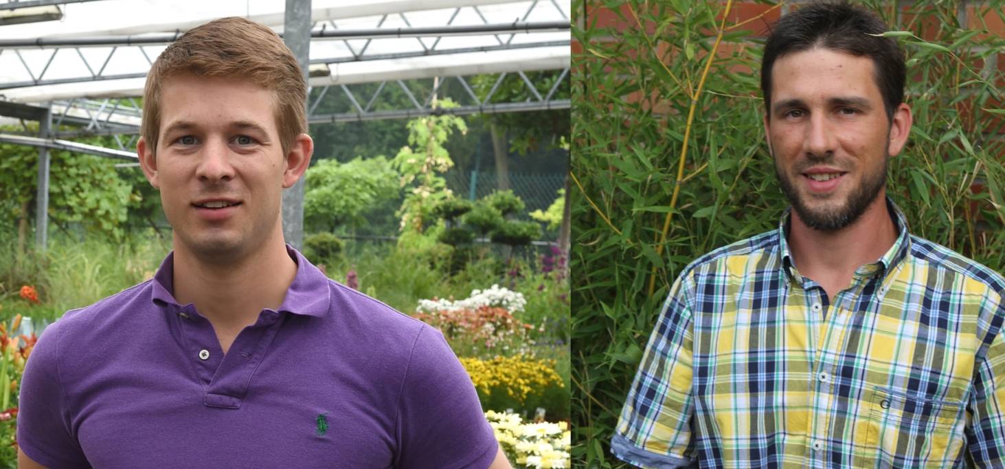  Mathias Andree vom Gartencenter Turkenburg (li.) und Andreas Knapp vom Bilker Gartencenter. 