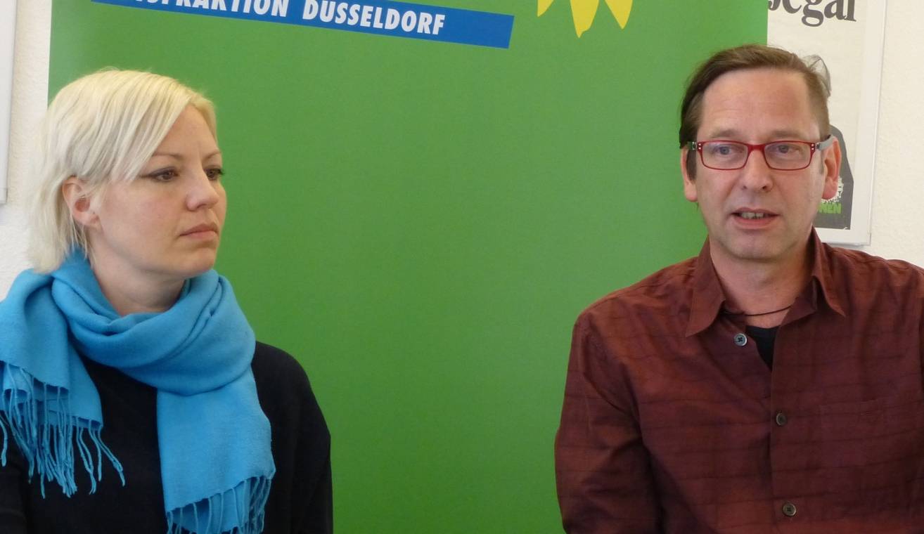  Clara Gerlach und Norbert Czerwinski von den Grünen beim Pressegespräch zum KAP1. 