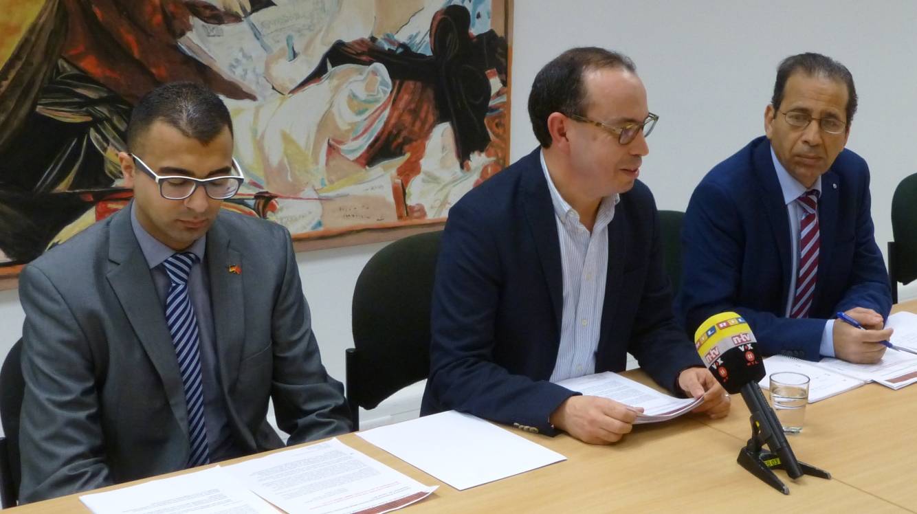  "Wir stehen vor großen Herausforderungen. Jetzt muss die Mitte der Gesellschaft zusammenrücken", sagen (v. li.) Ibrahim Er Rahhaoui, Rachid Amjahad und Moncef Slimi. 