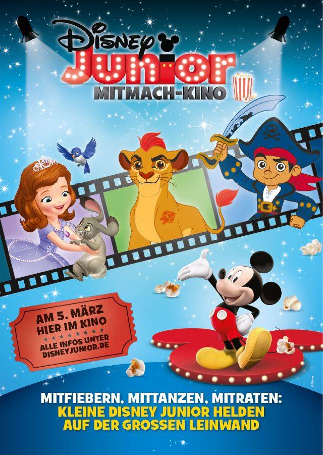 Verlosung: Still sitzen verboten! Freikarten fürs Disney Junior Mitmach-Kino