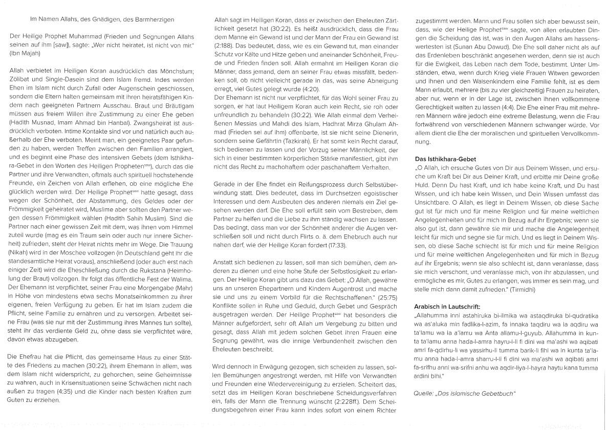  Flyer "Die islamische Ehe" 