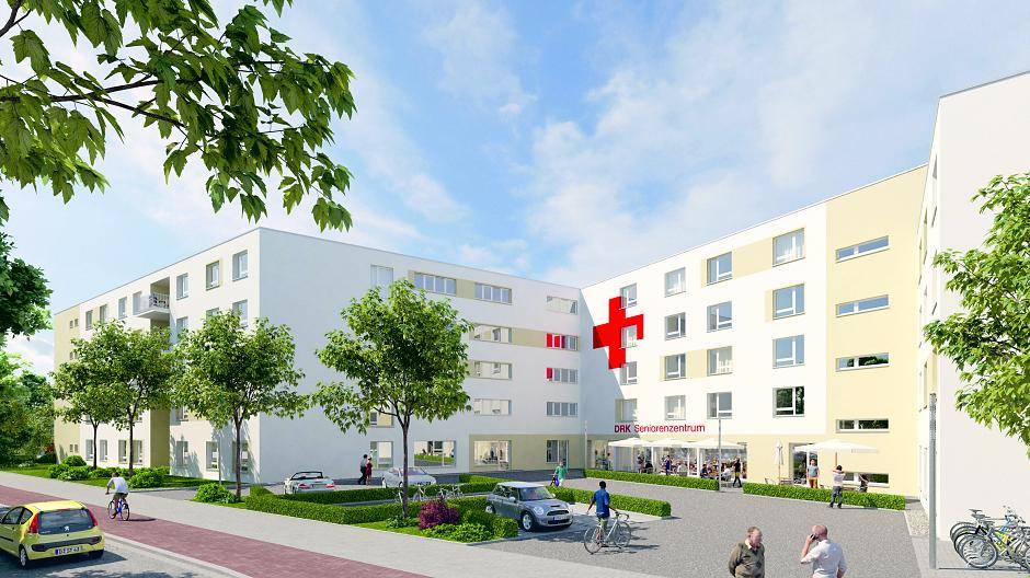  So soll die Auto-Vorfahrt des neuen DRK-Pflegeheims von der Gräulinger Straße aus einmal aussehen. Computer 