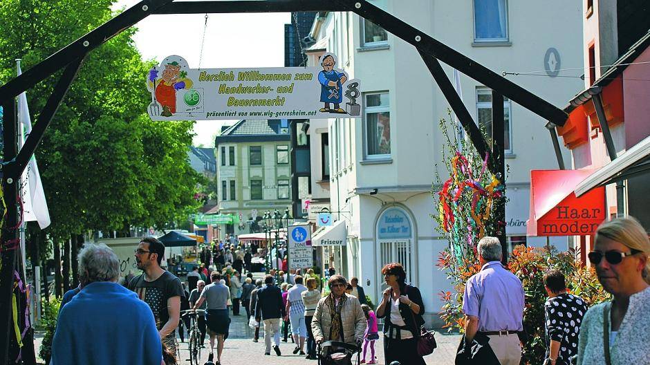  Ganz Gerresheim ist auf den Beinen, wenn der Handwerkermarkt ruft. 