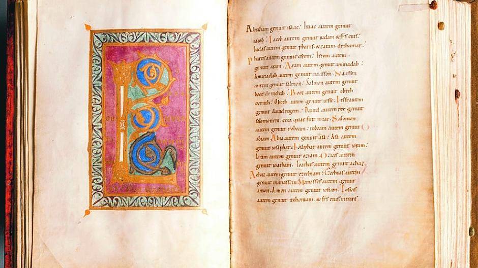  Zwei Seiten des Gerresheimer Evangeliars. 