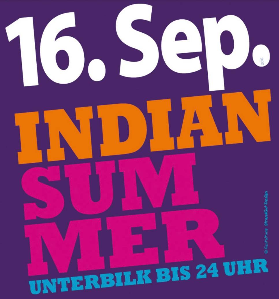 Freitag, 16. September: Indian Summer in Unterbilk