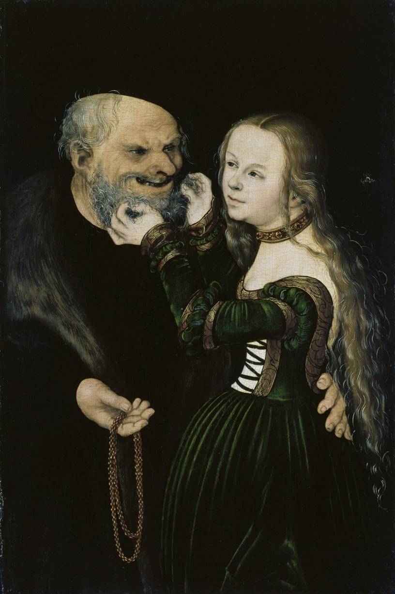  "Das ungleiche Paar" gehört wohl zu den bekanntesten Bildern von Lucas Cranach d.Ä. 