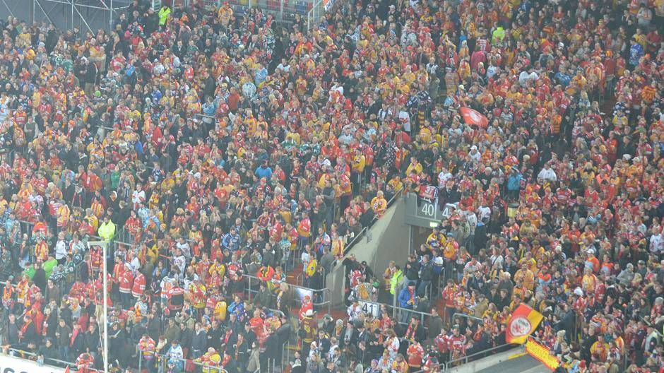 Zumindest zahlenmäßig können sich die Düsseldorfer auf ihre Fans verlassen, die...