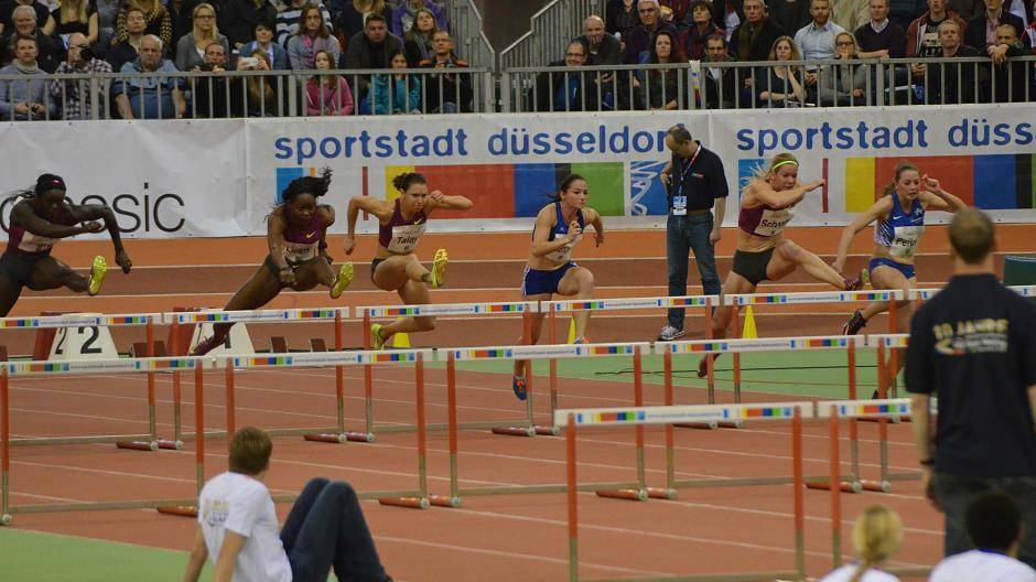 Der Sieg ging im Finale an die Weißrussin Alina Talay in 7,96 Sekunden - ebenfalls...