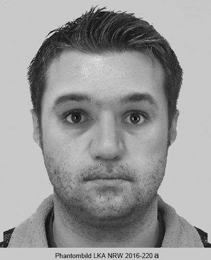  Wer kennt den Mann auf dem Phantombild und kann Angaben zu seiner Identität und/oder seinem Aufenthaltsort machen? 