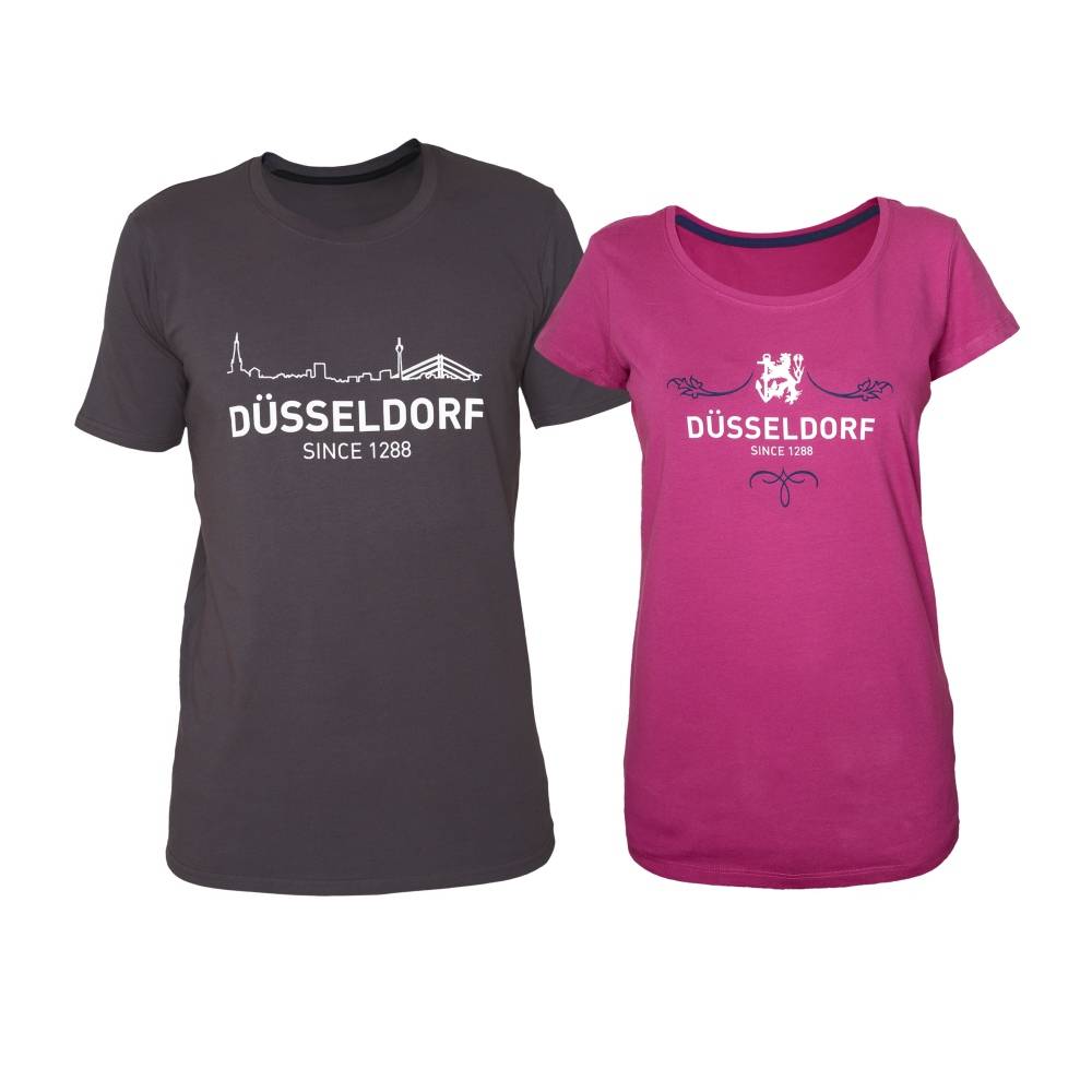  Die neuen T-Shirts für Düsseldorf-Touristen. 