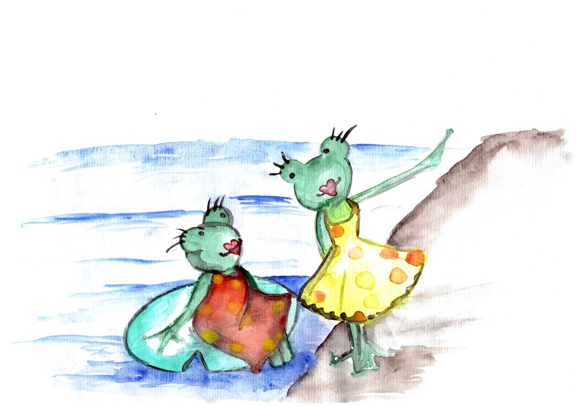  Auch die Froschfrauen, die Winsu auf seiner Reise trifft, sind anders als andere Froschfrauen. Sie lieben einander. 