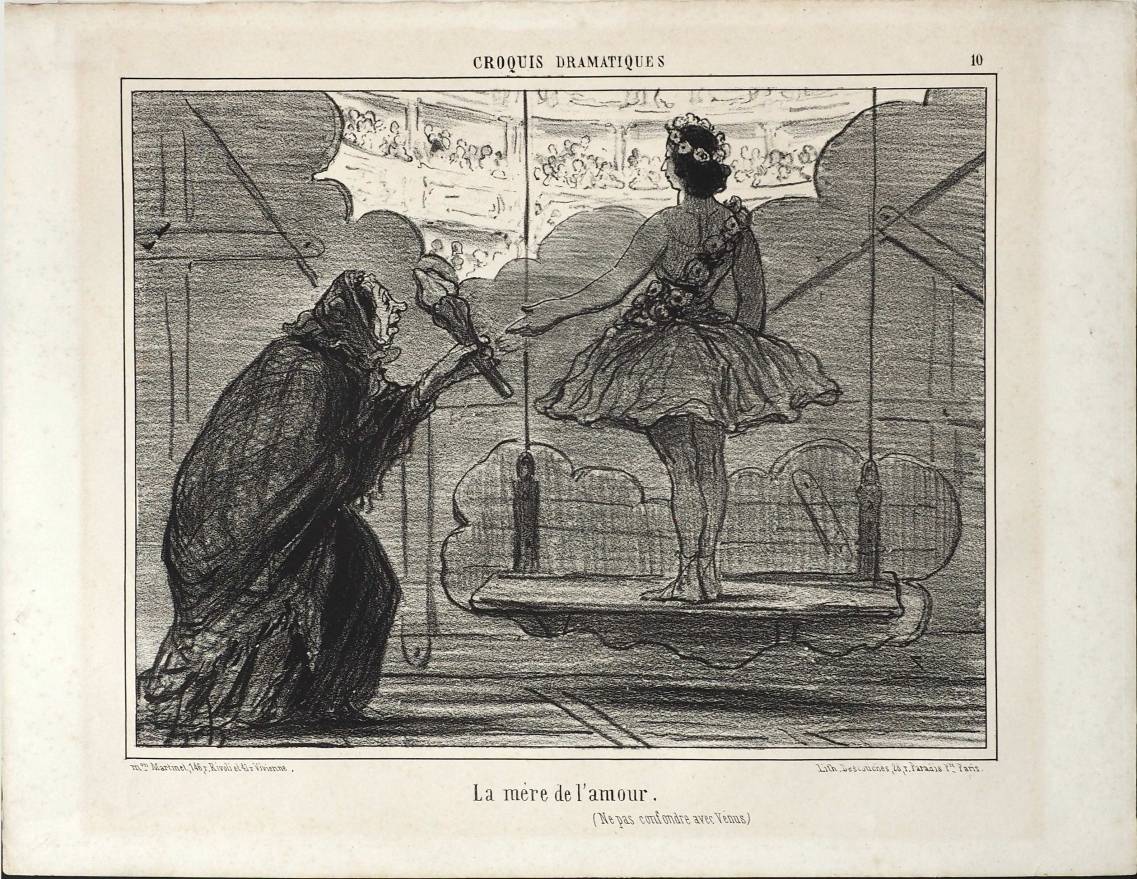  Ungewöhnliche Einblicke in die Theaterwelt des 19. Jahrhunderts geben die Theaterblätter von Honoré Daumier (1808 - 1879) die in der Ausstellung "Vor dem Vorhang, hinter den Kulissen" zu sehen sein werden. 
