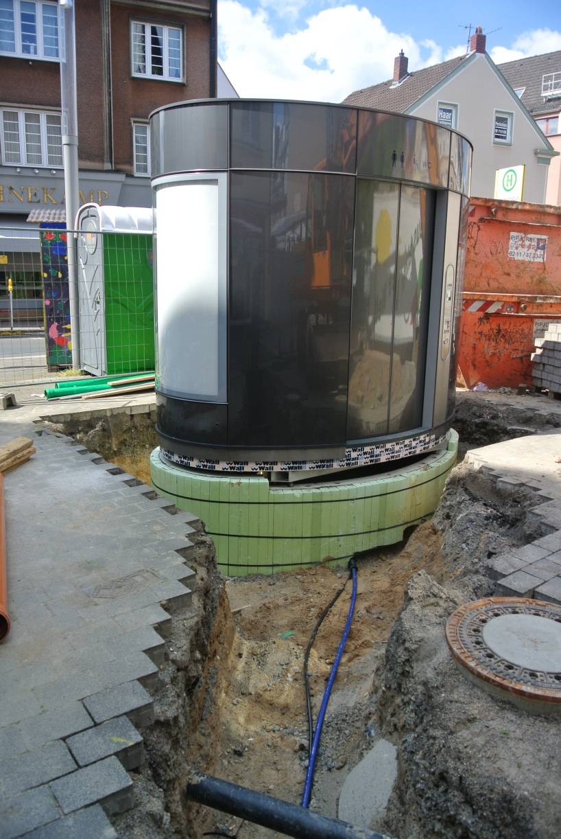  Die barrierefreie Toilette auf dem Benrather Marktplatz ist mittlerweile fertig gestellt. 