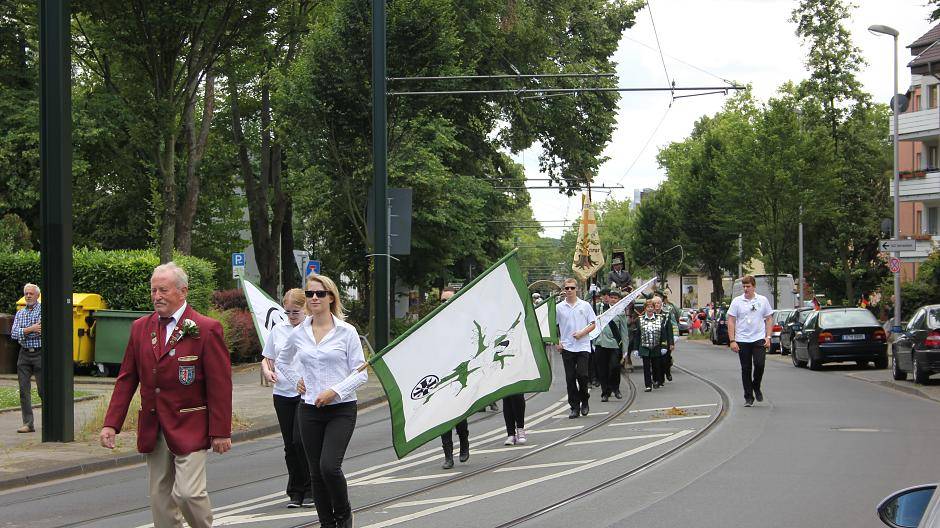 Die Fahnenschwenkerinnen waren Gäste aus...