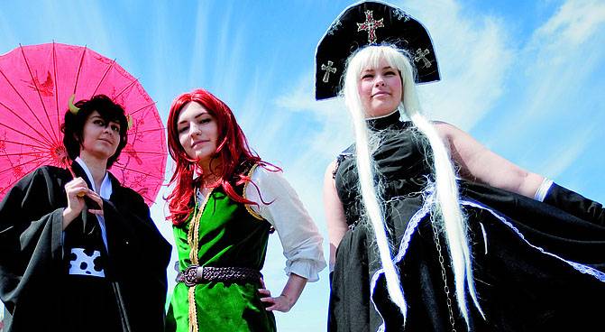  Die Cosplayer mit ihren fantasievollen Kostümen sind eine feste Größe beim Düsseldorfer Japan-Tag. 