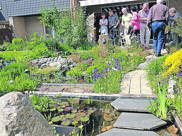  Der vordere Garten der Eichhorns in Ludenberg. 