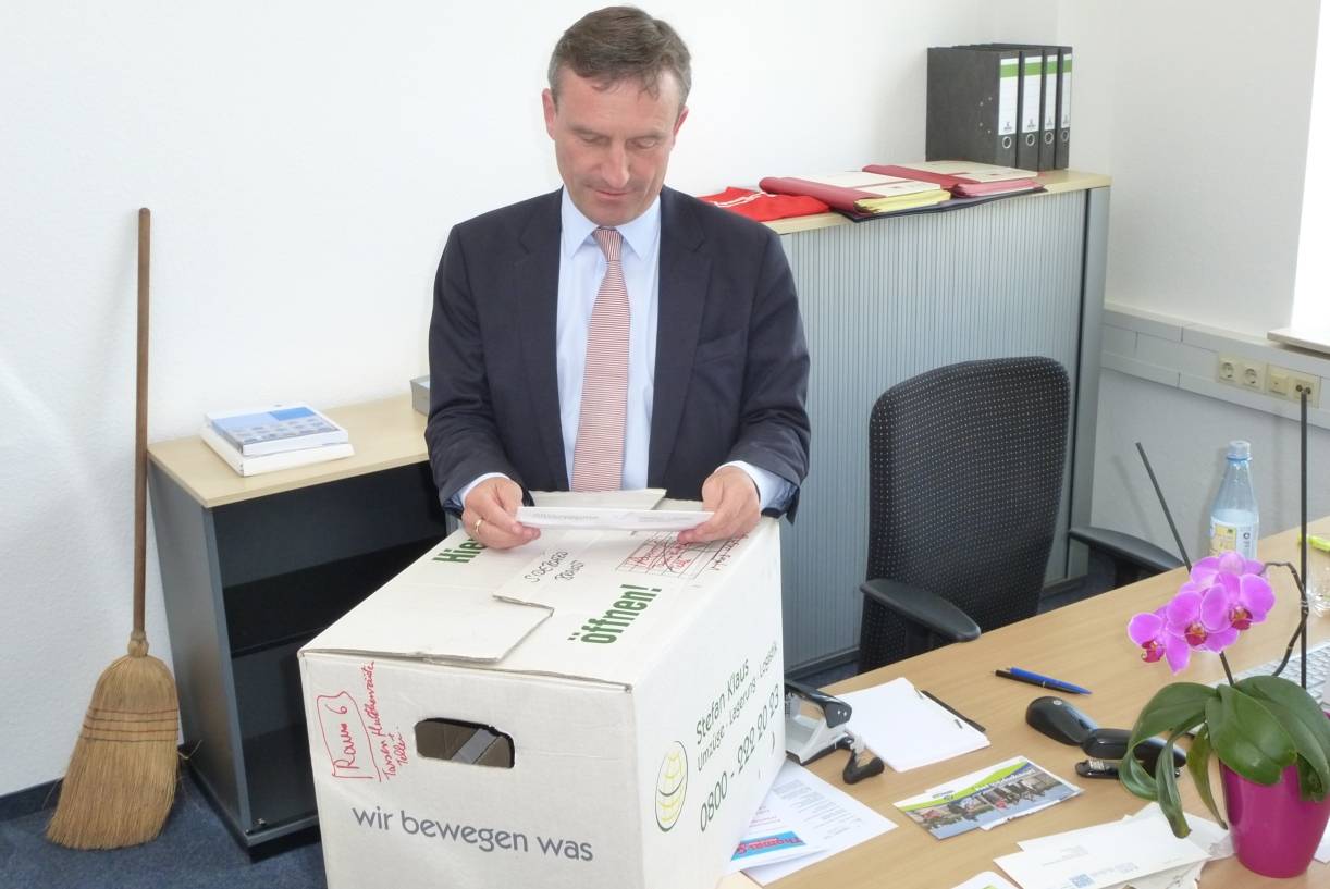 Thomas Geisel bezieht sein Büro