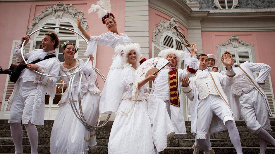 Die Gruppe "Die Artistokraten" aus Berlin zeigten auf dem Barockfest 2013 artistische...