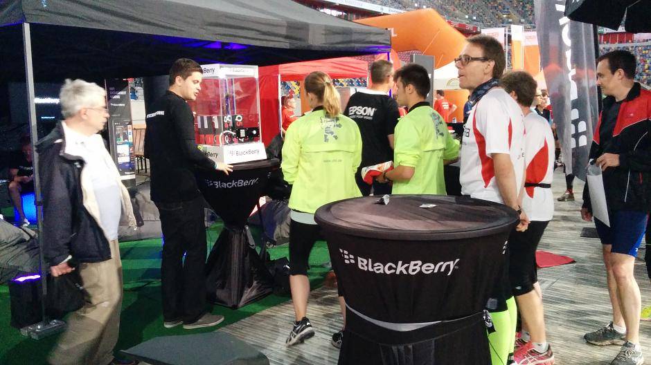 Am BlackBerry-Stand gab es Smartphones zu...