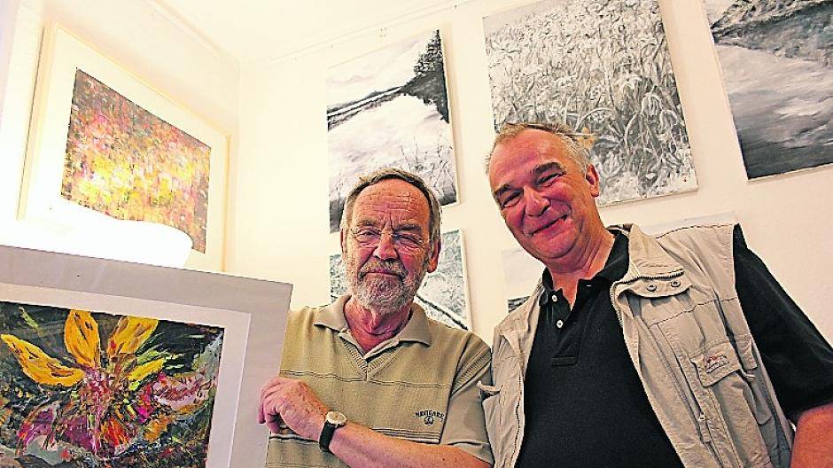  Die Künstler Jürgen Naumann (li.), Matthias Eldenburg. 
