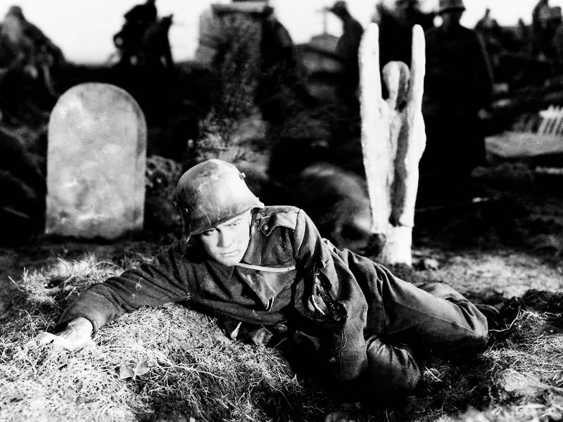  Szene aus dem Film "Im Westen nichts Neues" aus dem Jahr 1930. 