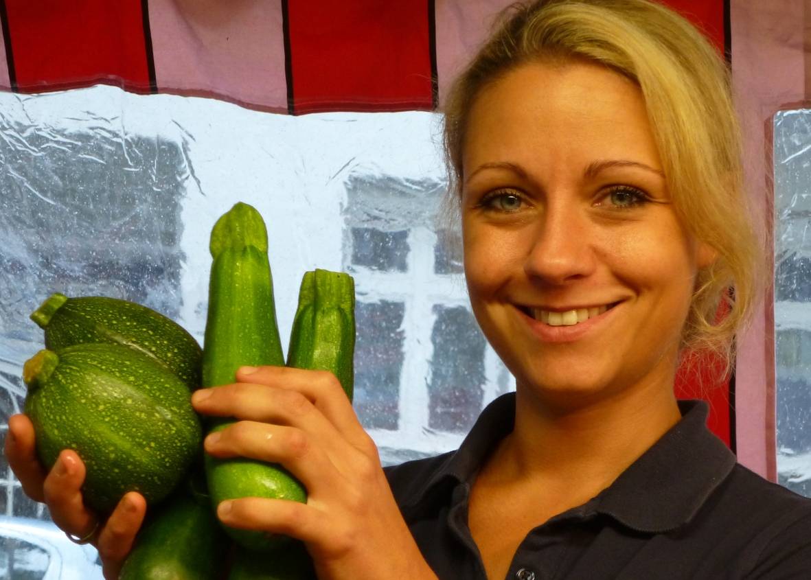  „Form und Farbe sind für den Geschmack von Zucchini nicht relevant“, sagt Nadine Eyckeler. 