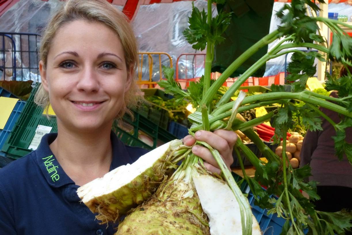 Nadine Eyckeler mit der tollen Knolle