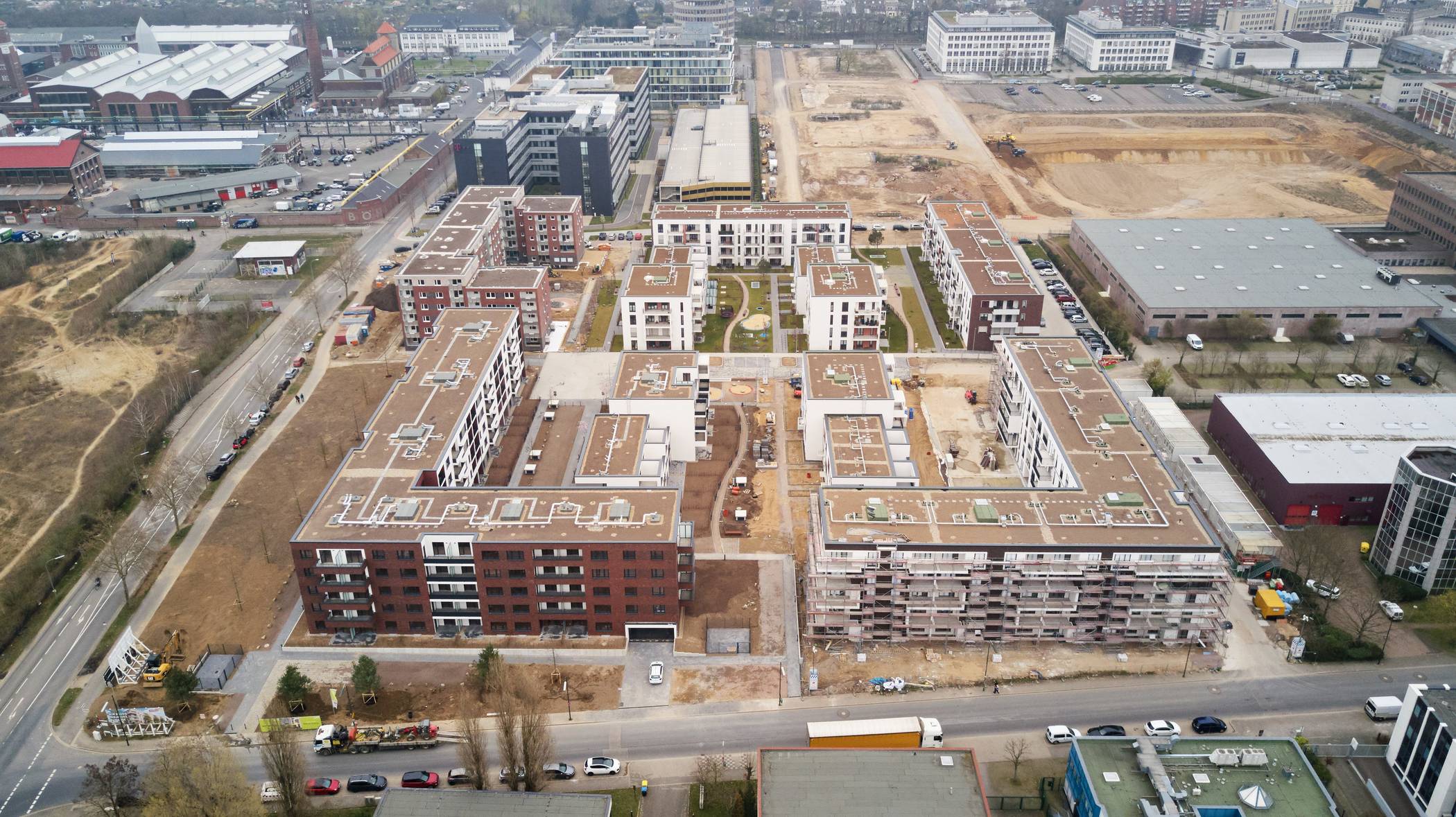  Das Gelände der ehemaligen Werkzeugmaschinenfabrik Schiess wird zum Wohnviertel. 