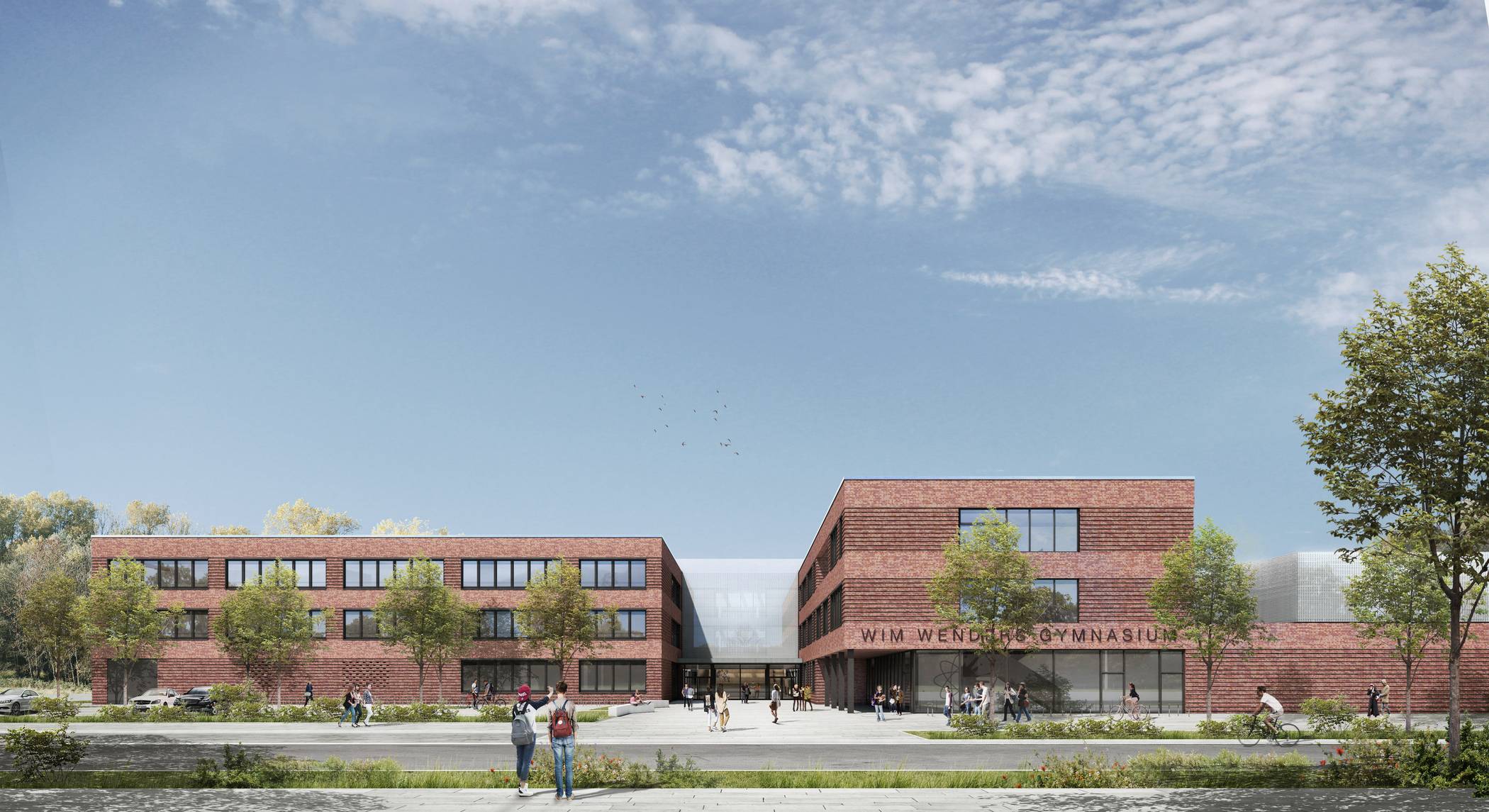 Animation des neuen Wim-Wenders-Gymnasiums.  
