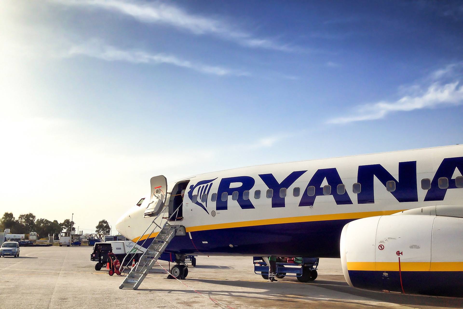  Bleibt am Boden: Maschine von Ryan Air. 