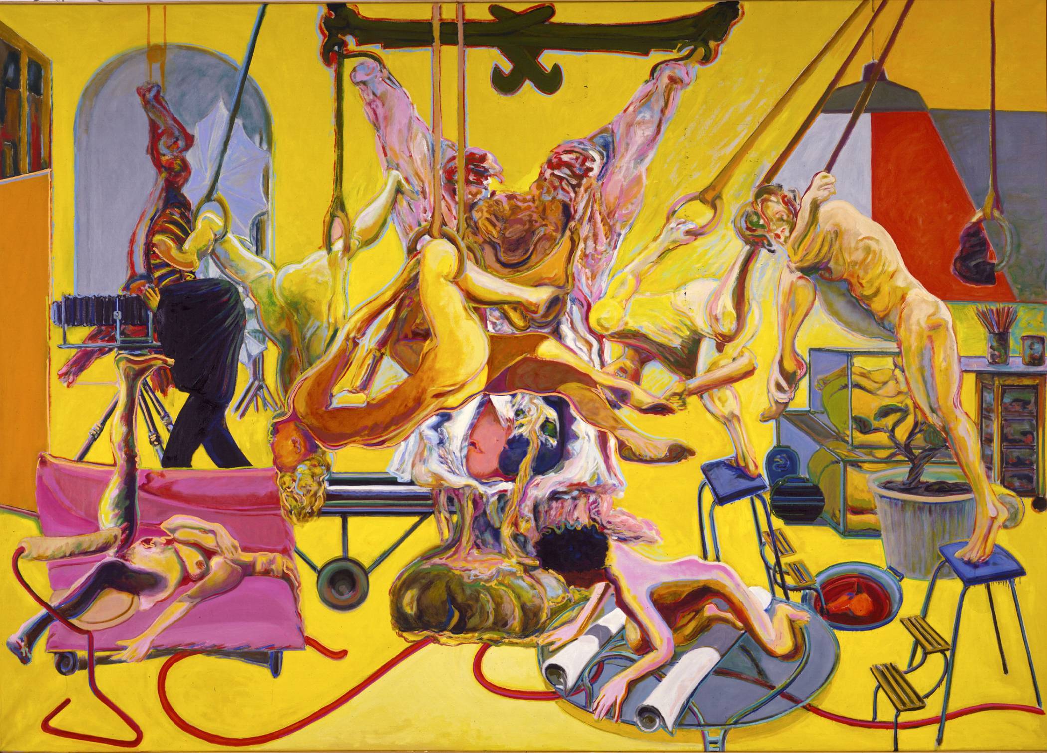 Gelbes Atelier, 1985, Öl / Leinwand, 300 x 425 cm, Estate Norbert Tadeusz / Petra Lemmerz 